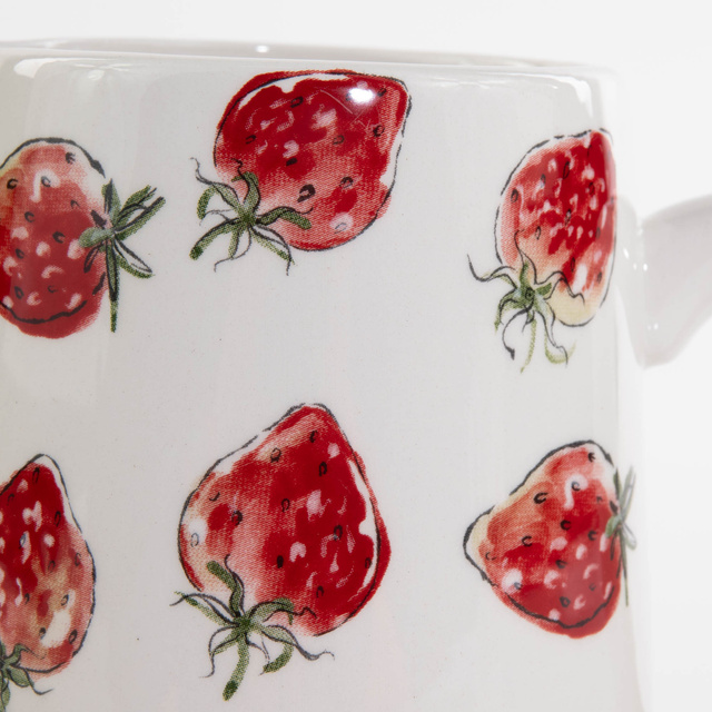 Carafa ceramica Strawberry, cu model capsuni, 500 ml
