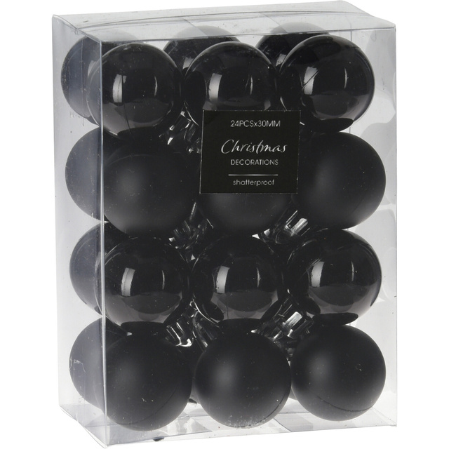 Set globuri de Craciun, Ø 3 cm, 24 bucati