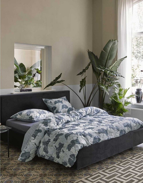 Set de lenjerie de pat din bumbac pentru 2 persoane, set de lenjerie din satin, 100% bumbac, 200 x 220 cm, Essenza