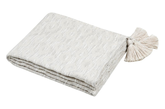 Pătură de bumbac cu efect de in, BALMA, 125 x 150 cm