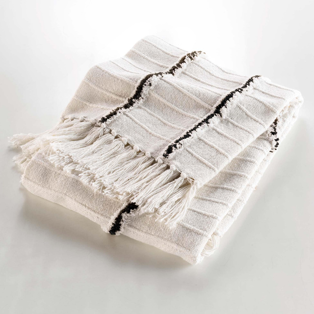 Cuvertura de pat cu franjuri MELISSA, 125 x 150 cm