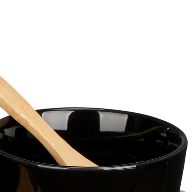 Boluri pentru gustări BUMY pe platou cu lingurițe din lemn, 10 x 39 x 6 cm