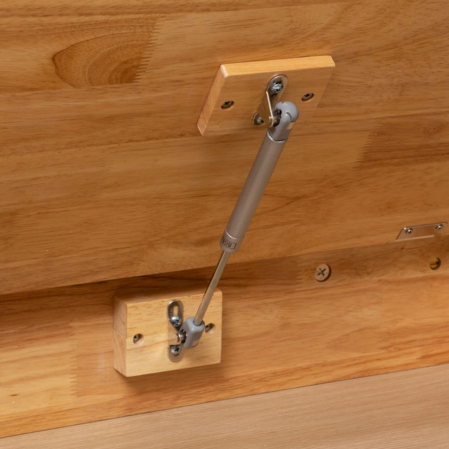 Birou pentru copii, cu spatiul depozitare + taburet, din lemn de cauciuc, 2in1