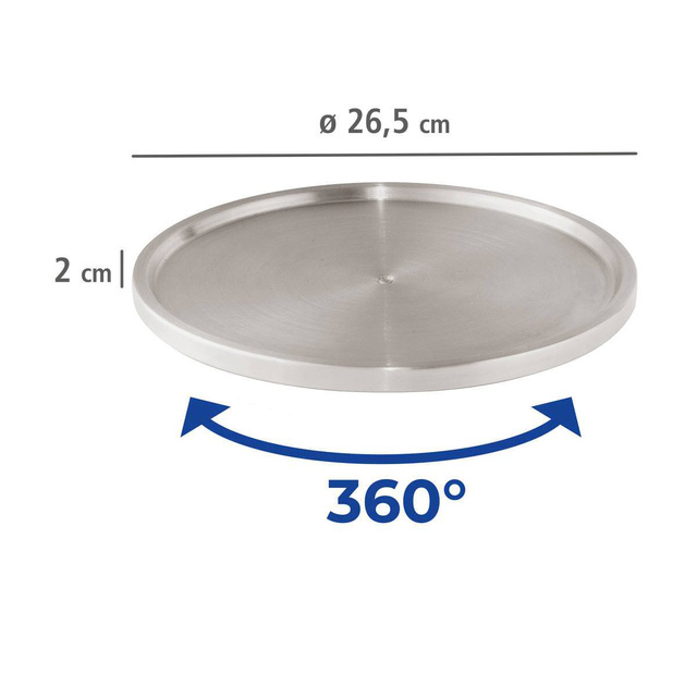 Placă rotativă, organizator pentru condimente, WENKO, argintie