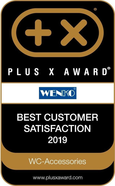 Recipient pentru perie BASIC WHITE + perie WC, WENKO, alb