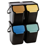 Set containere deșeuri, 4 bucăți, 25l, BINI