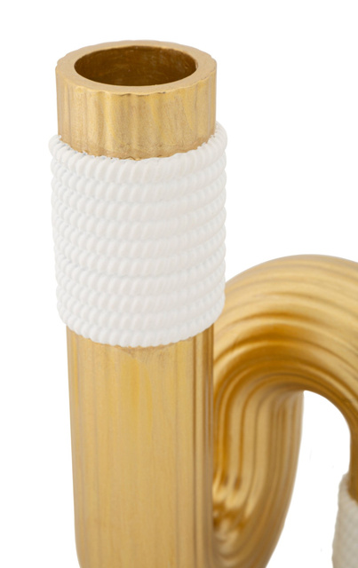 Vază în formă de undă din polirășină, înălțime 18 cm