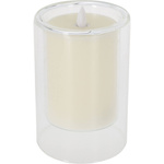 Lumanare LED, sticla, alba