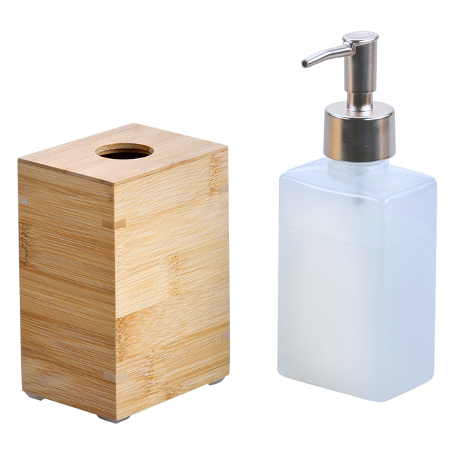 Dozator de săpun din bambus, 200 ml