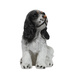 Figurina de gradina a unui caine spaniel, inaltime 27 cm, din piatra artificiala