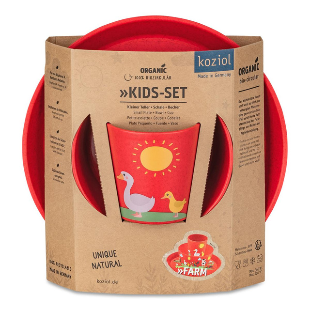 Set de prânz pentru copii, din material organic, KOZIOL