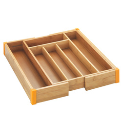 Recipient extensibil pentru tacâmuri BAMBOO, insert pentru sertar, 25,5 - 38 x 36 x 5 cm