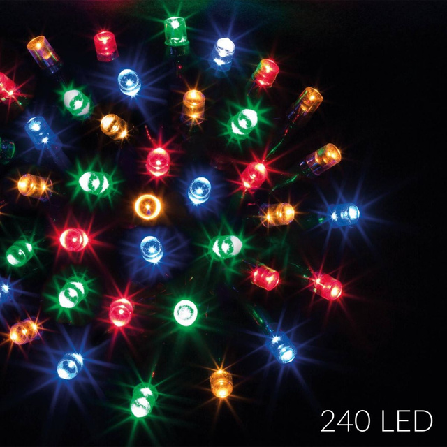 Sirag luminos pentru exterior, multicolor, 240 LED-uri