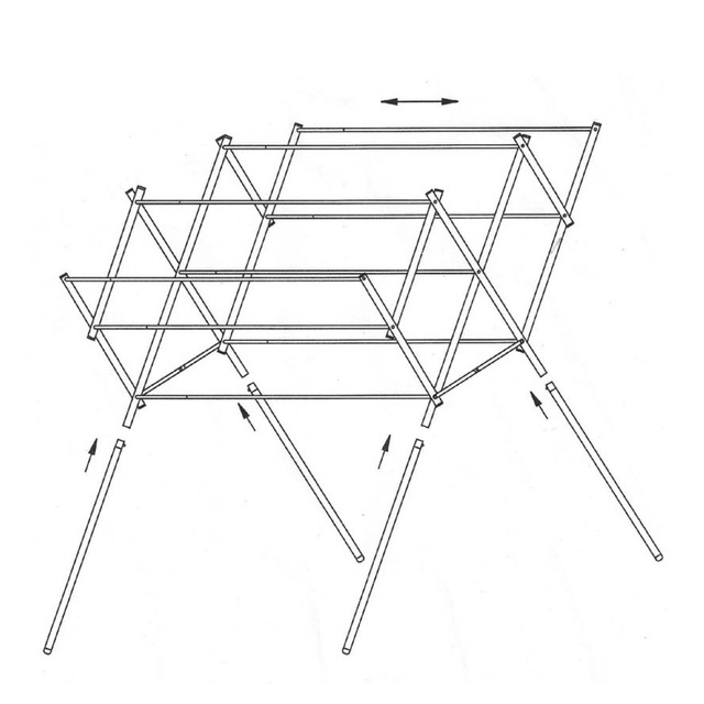 Uscător telescopic pentru rufe, lenjerie, prosoape