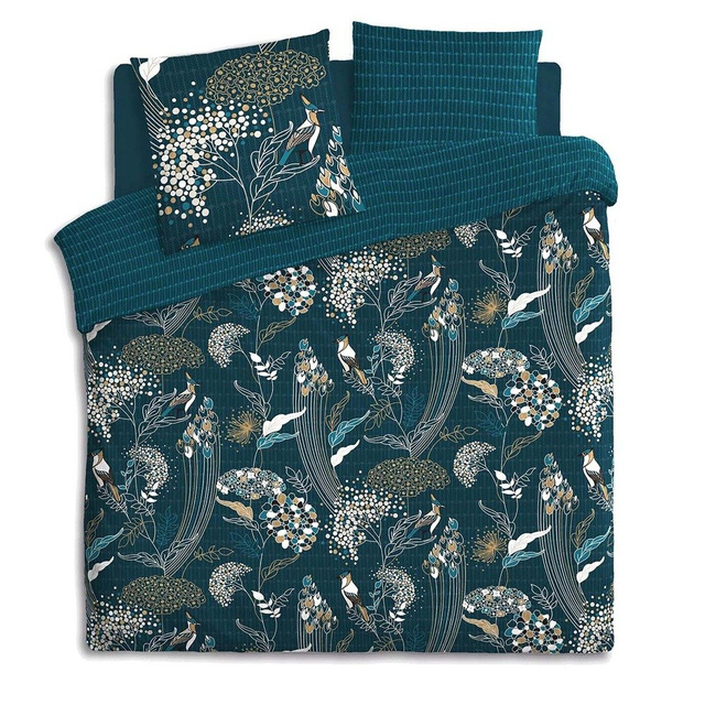 Set lenjerie de pat bumbac PAON, motiv paun, 240x220 cm