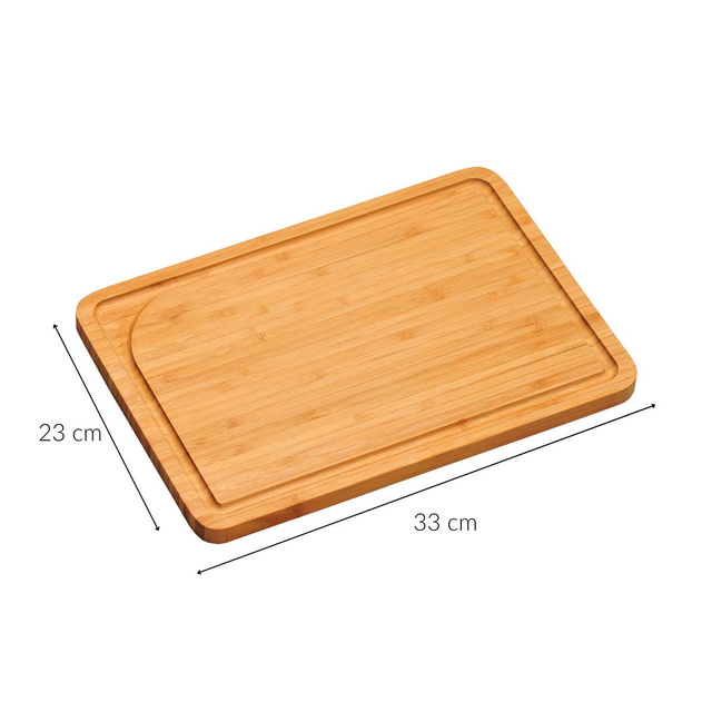 Tocator din bambus, dreptunghiular cu caneluri, 40 x 30 cm, Kesper