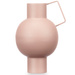 Vaza metalica, culoare pastel, inaltime 23 cm