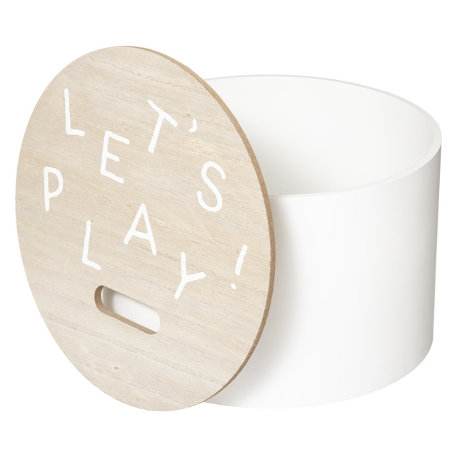 Set masute pentru copii, 2 buc, alb, Ø 35 cm