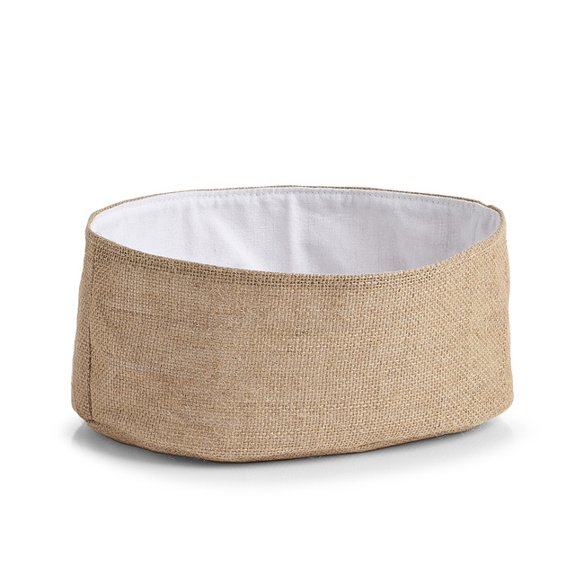 Cos pentru paine din iuta si bumbac, 26 x 18 cm