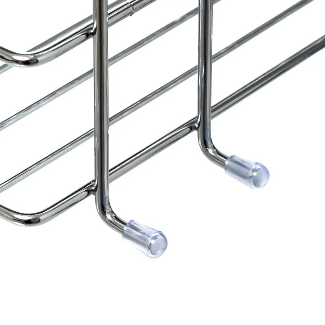 Raft pentru baie, suspendat cu ventuze, otel cromat, inalt