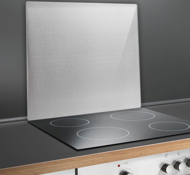 Placă de protecție pentru perete, oțel inoxidabil, 47 x 56 cm