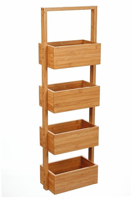 Raft pentru baie, 4 niveluri - 100% bambus