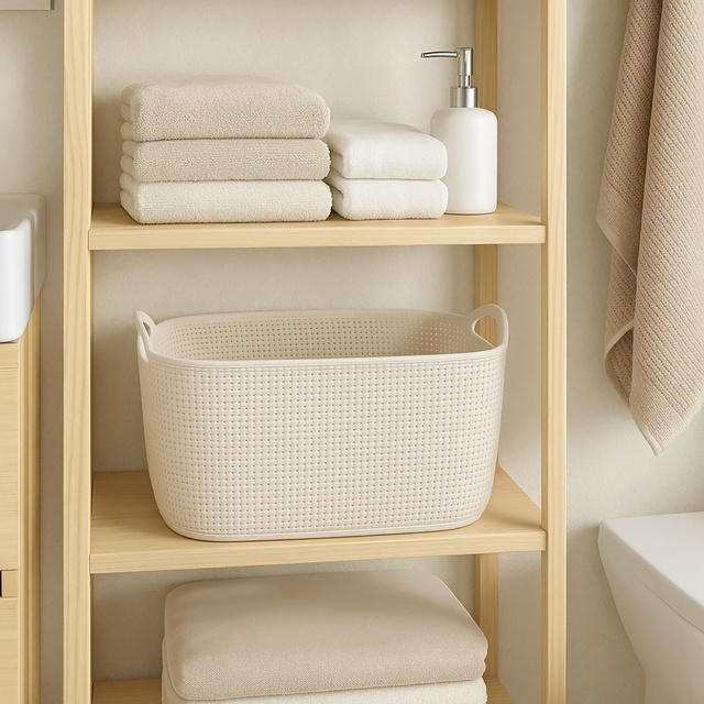 Coș de organizare din plastic, 35 x 24 x 21,5 cm