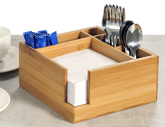 Suport pentru servetele din bambus, 18 x 18 cm, KESPER