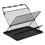 Scurgator de farfurii, negru, pentru 19 farfurii și suporturi pentru 4 pahare