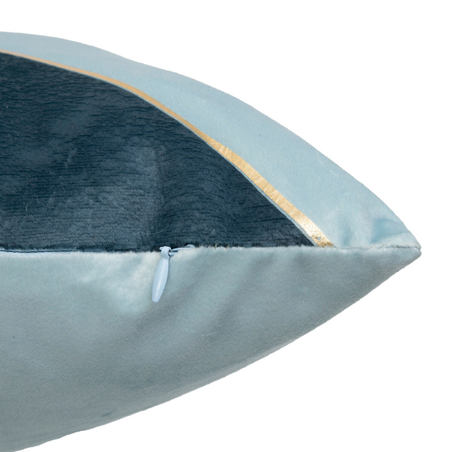 Pernă velur cu dungi Nelya albastră 40 x 40 cm