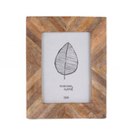 Ramă foto din lemn de mango PATCHWORK, 19 x 24 cm