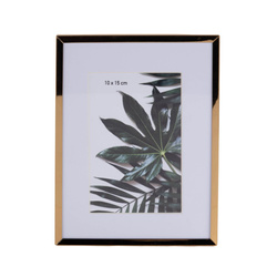 Ramă metalică pentru fotografie, passe-partout, 20,8 x 15,5 x 1 cm