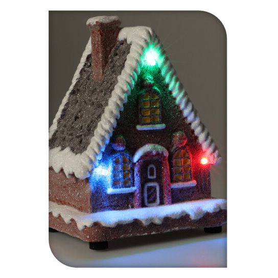 Casuta decorativa din turta dulce, 9 x 8 x 13 cm