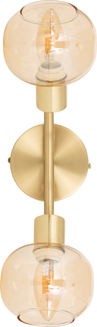 Lămpi de tavan PILLA, aurii și cu abajururi din sticlă, 2 puncte.