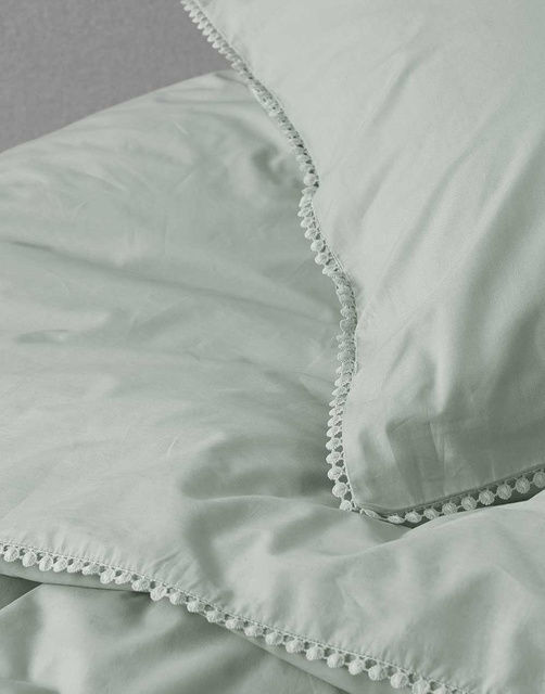 Set de lenjerie de pat din bumbac satinat, 100% bumbac, 140x220 cm + 60x70 cm, Essenza