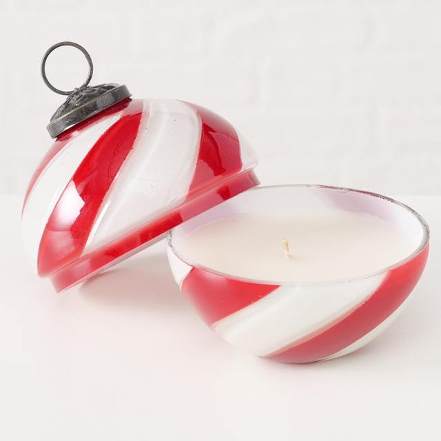 Candelă din sticlă în formă de glob SUGIS, înălțime 10 cm