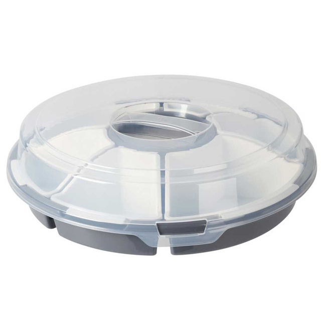 Tava portabila pentru gustari cu compartimente extraabile, Ø 33 cm