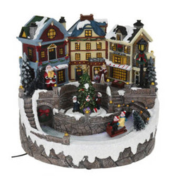 Sat de Craciun cu elemente mobile, LED, 25 cm,