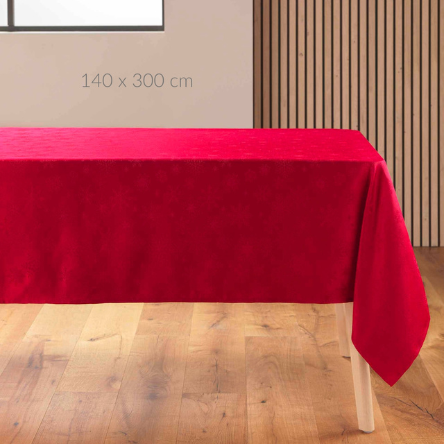 Fata de masa de Craciun Jacquard, FLOCONS, 140 x 300 cm