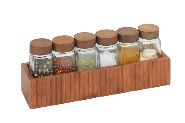 Organizator de bucatarie din bambus MERA