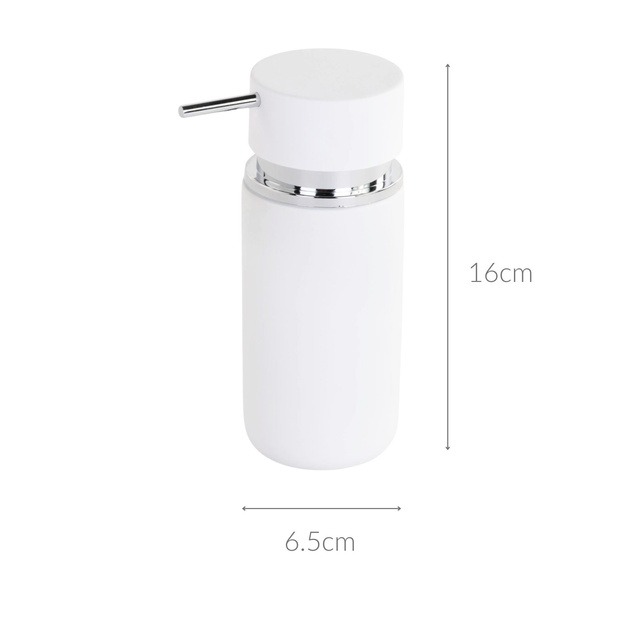 Dispenser sapun lichid RUBBER, Alb, 300 ml, Zeller