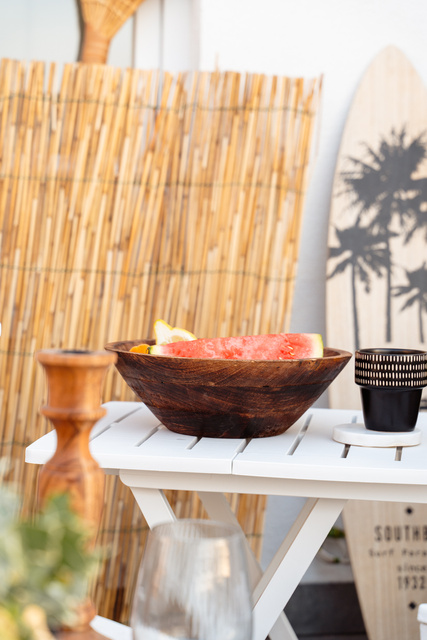 Set 4 cesti ceramice cu suport ETHNIKA, 250 ml