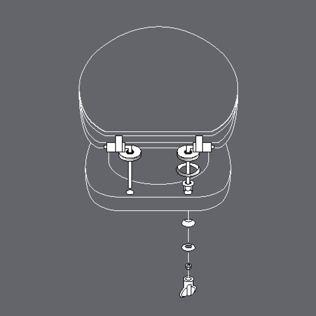 Scaun WC MDF, 37,5 x 47 cm, MARBRE