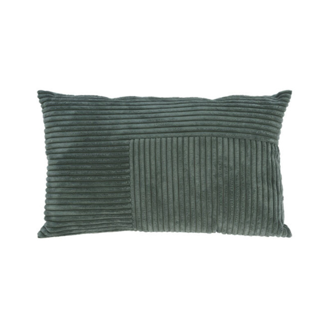 Pernă decorativă cu patchwork din catifea, 30 x 50 cm