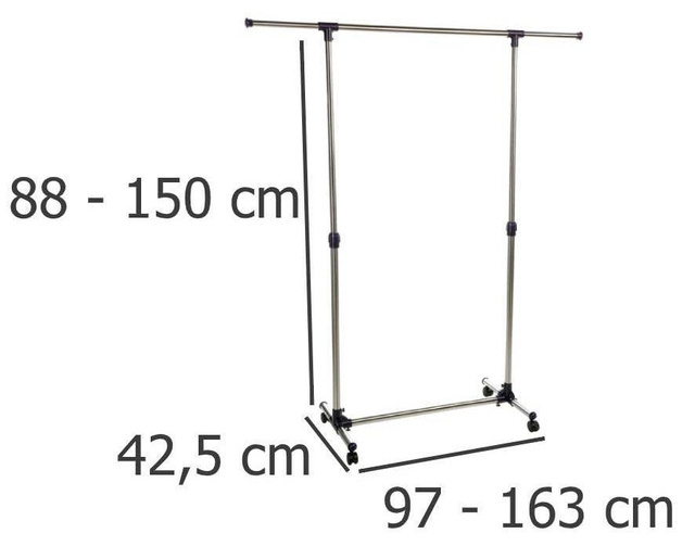 Umeraș cu roți, suport pentru haine, 5five Simply Smart