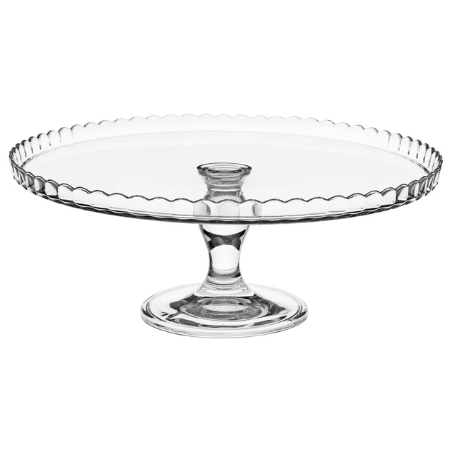Suport pentru tort din sticla cu capac, 32 cm