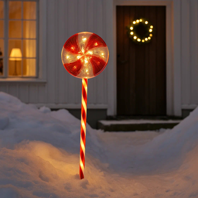 Set de 4 lămpi de Crăciun LED, 62 cm