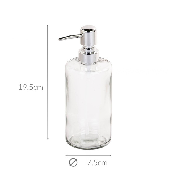 Dispenser pentru sapun lichid, din sticla texturata, 400 ml