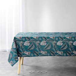 Fata de masa dreptunghiulara cu motiv de frunze exotice, 140 x 240 cm
