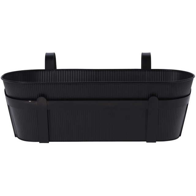 Ghiveci metalic cu maner, balcon, 36 x 14 cm